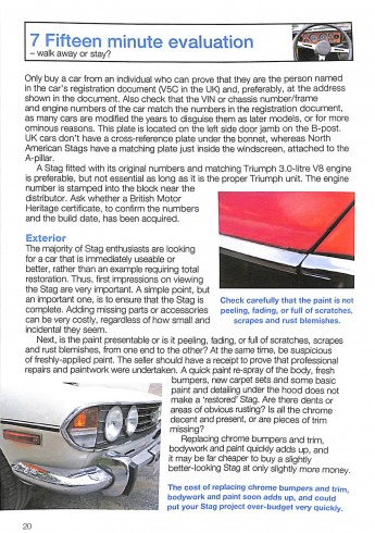 Triumph Stag 1970 to 1977