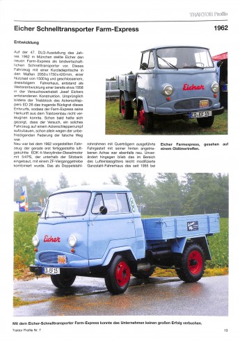 EICHER-TRACTOREN 1961-1976