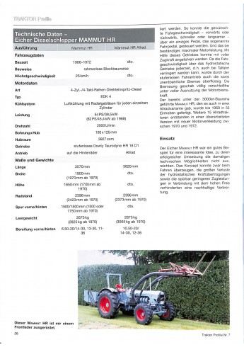 EICHER-TRACTOREN 1961-1976