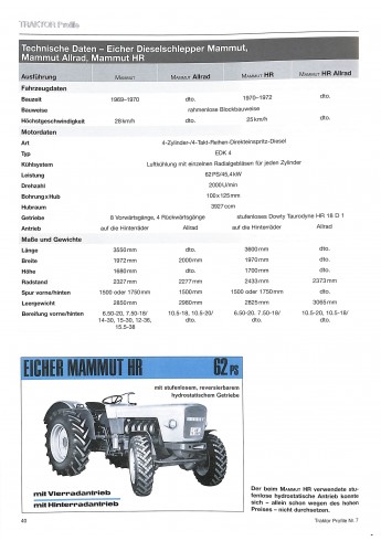 EICHER-TRACTOREN 1961-1976