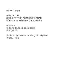 Handbuch Schlepper-Elektrik Güldner 