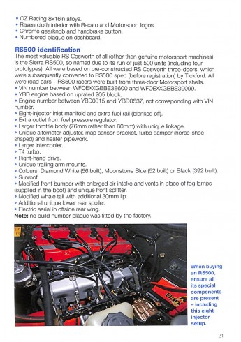 Ford RS Cosworth Sierra & Escort 1985 to 1996