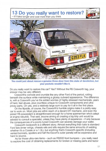 Ford RS Cosworth Sierra & Escort 1985 to 1996