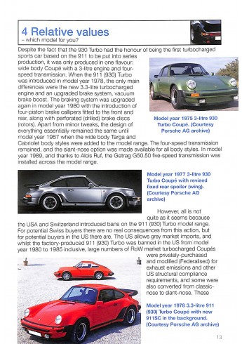 Porsche 930 Turbo en 911 (930) Turbo 1975 to 1989