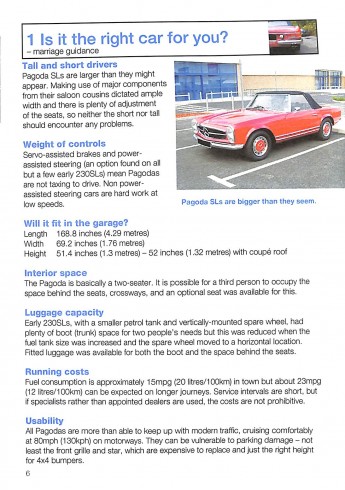 Mercedes Benz 230SL, 250SL & 280SL 'Pagode'