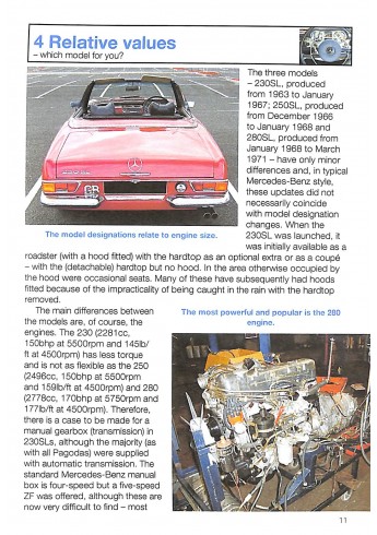 Mercedes Benz 230SL, 250SL & 280SL 'Pagode'