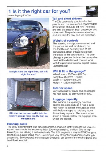 Datsun 240Z  All models 1969 to 1973