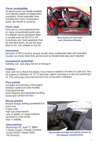 Mazda RX-8  All models 2003 to 2012