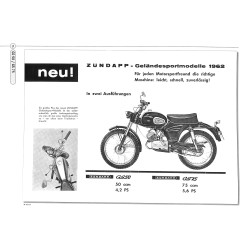 Zündapp Prospekte  - Motorrad & Roller 1947-1984
