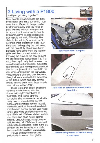 Volvo P1800/1800S, E & ES 1961 to 1973