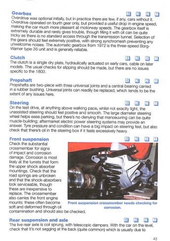 Volvo P1800/1800S, E & ES 1961 to 1973