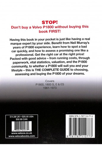 Volvo P1800/1800S, E & ES 1961 to 1973