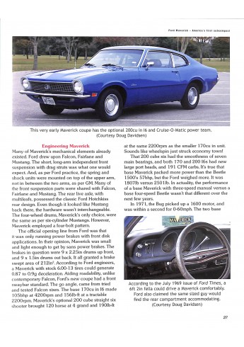 Ford Maverick and Mercury Comet