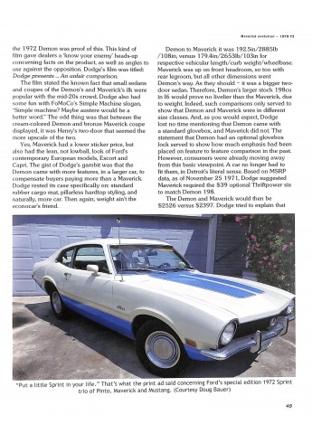 Ford Maverick and Mercury Comet