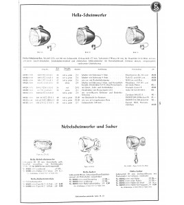 Grosser Ersatzteil-Katalog Motorräder, Roller, Kleinwagen der 50er Jahre