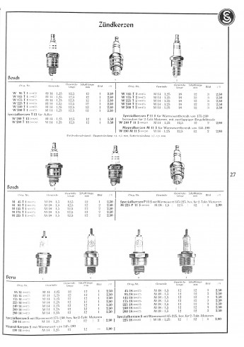 Grosser Ersatzteil-Katalog Motorräder, Roller, Kleinwagen der 50er Jahre