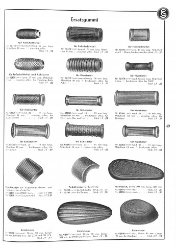 Grosser Ersatzteil-Katalog Motorräder, Roller, Kleinwagen der 50er Jahre