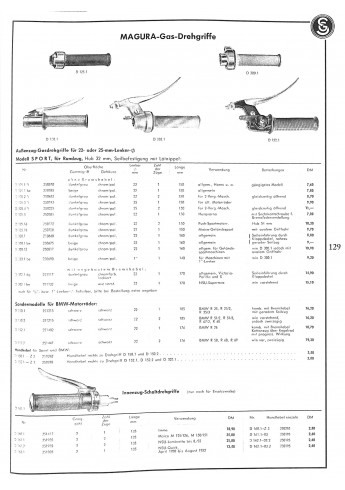 Grosser Ersatzteil-Katalog Motorräder, Roller, Kleinwagen der 50er Jahre