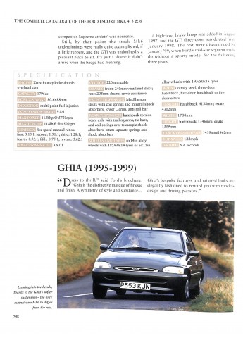 The Complete Catalogue of the Ford Escort Mk3, Mk4, Mk5 & Mk6