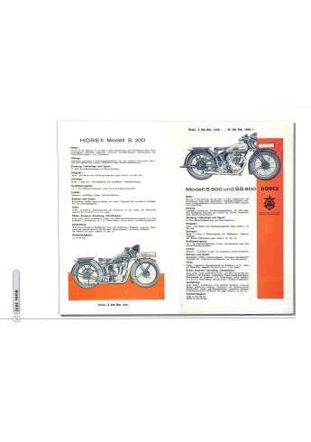 Horex Prospekte 1921-60
