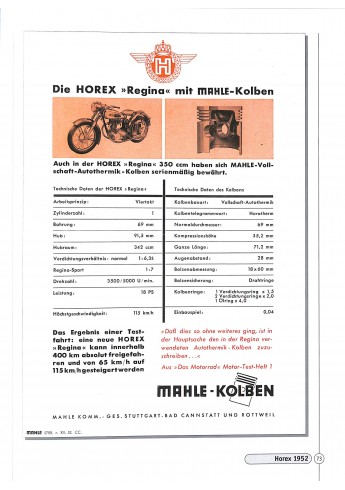 Horex Prospekte 1921-60