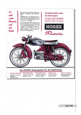 Horex Prospekte 1921-60
