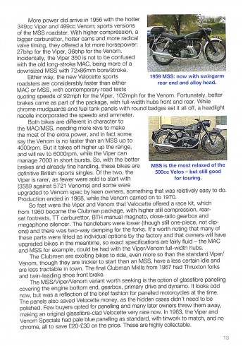 Velocette 350 & 500 Singles