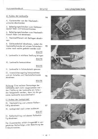 D15 - Deutz Werkstatthandbuch für Deutz-Radschlepper
