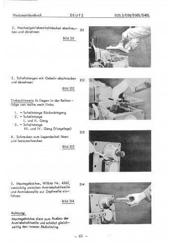 D15 - Deutz Werkstatthandbuch für Deutz-Radschlepper