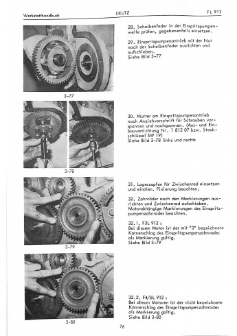 D25 - Werkstatthandbuch für luftgekühlte Deutz Dieselmotoren FL912