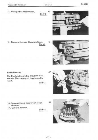 D22 - Werkstatthandbuch für Deutz-Dieselschlepper D8005