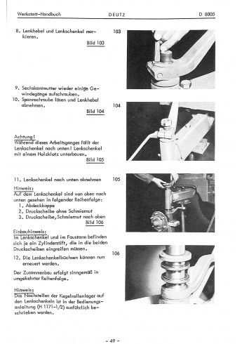 D22 - Werkstatthandbuch für Deutz-Dieselschlepper D8005