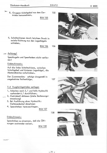 D22 - Werkstatthandbuch für Deutz-Dieselschlepper D8005