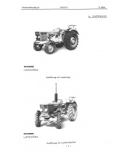Werkstatthandbuch für Deutz-Traktoren D5006 Voorkant