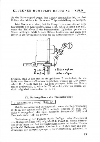 D13 - Allgemeine Reparaturanweisung Ein-und Zweizylinder-Deutz-Dieselmotoren