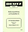 D31 - Bedienungsanleitung und Ersatzteilliste f&uuml;r 11PS Deutz-Bauernschlepper
