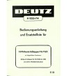 D32 - Bedienungsanleitung und Ersatzteilliste für 13PS Deutz-Schlepper