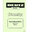 D35 - Bedienungsanleitung und Ersatzteilliste für Deutz-Diesel-Motor