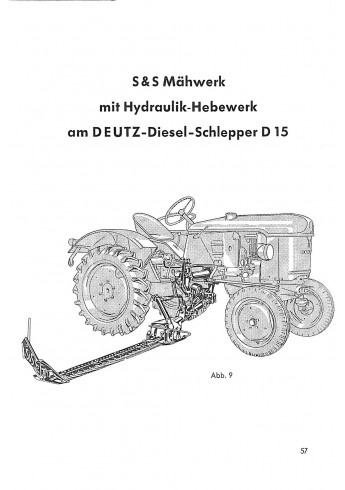 D40 - Betriebsanleitung und Ersatzteilliste für den Deutz-Diesel-Schlepper D15