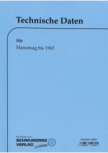 Technische Daten für Hanomag-Radschlepper bis 1965