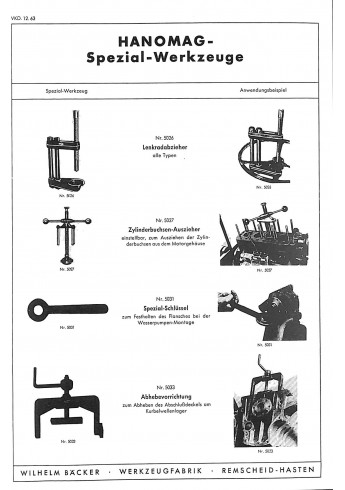 Instandsetzungsanleitung Hanomag-Radschlepper Granit500, Brillant600