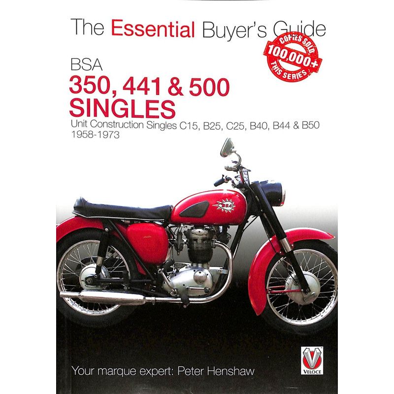 BSA 350, 441 & 500 Singles Unit Construction Singles C15, B25, C25, B40, B44 & B50 1958-1973