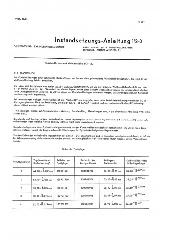 Instandsetzunganleitung Hanomag-dieselmotor D301