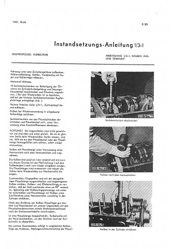 Instandsetzunganleitung Hanomag-dieselmotor D301