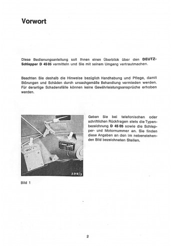 D48 - Bedienungsanleitung Deutz-Dieselschlepper D4505