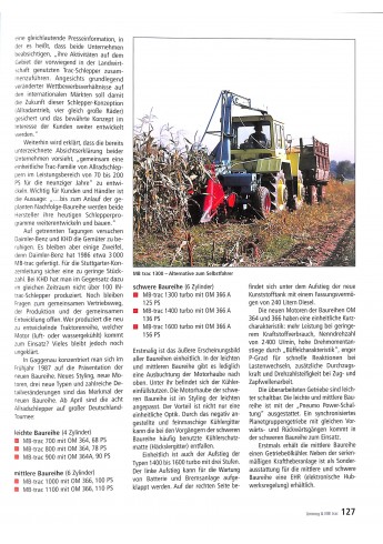 Unimog & MB-trac Chronik