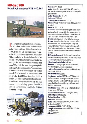 Das MB-trac Typenbuch