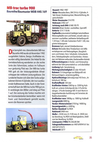 Das MB-trac Typenbuch