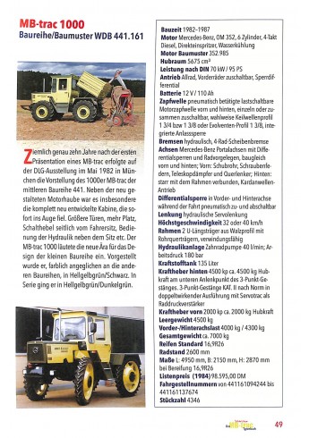 Das MB-trac Typenbuch