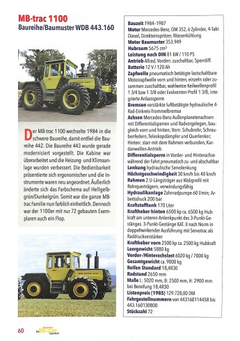 Das MB-trac Typenbuch